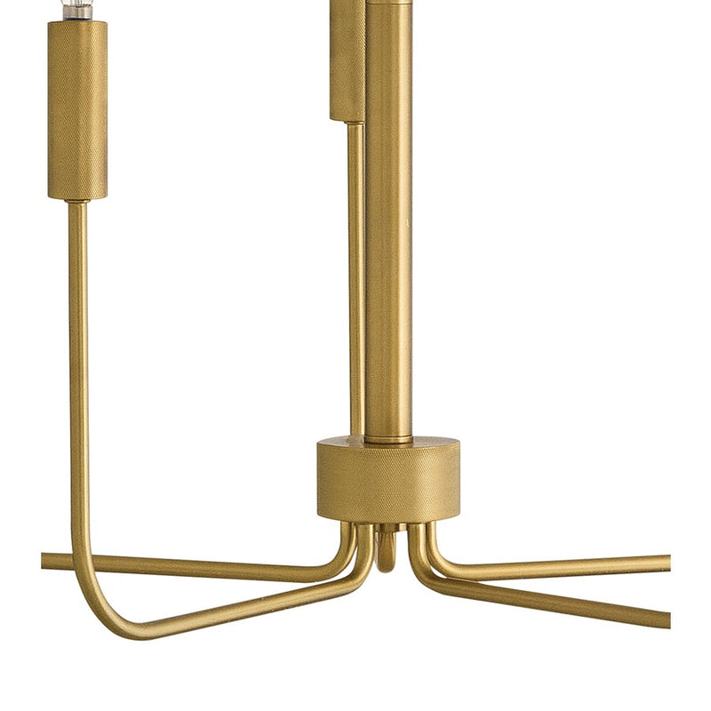 Lark Austen 28in 5-Light Chandelier | Transitional Lacquered Brass Steel | Dining Room & Living Room | 28 x 28 x 15 in | Model 83634LCB