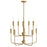 Lark Austen 10 Light 30" Multi Tier Chandelier, Lacquered Brass - 83636LCB
