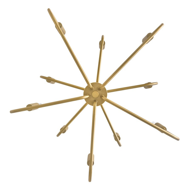 Lark Austen 30in 10-Light Chandelier | Transitional Lacquered Brass Steel | Dining Room & Living Room | 30 x 30 x 24 in | Model 83636LCB