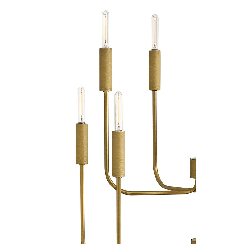 Lark Austen 30in 10-Light Chandelier | Transitional Lacquered Brass Steel | Dining Room & Living Room | 30 x 30 x 24 in | Model 83636LCB
