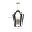 Lark Sammi 4 Light Large Pendant, Black
