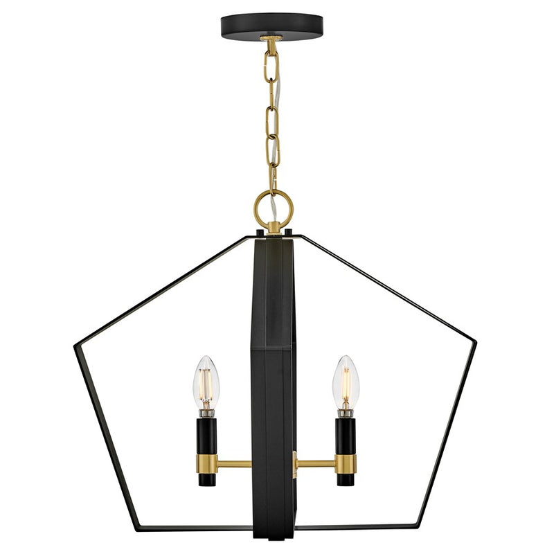 Lark Sammi 2 Light Large Pendant, Black