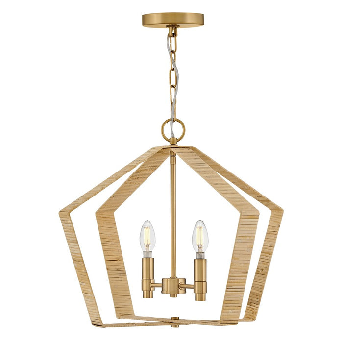 Lark Sammi 2 Light Large Pendant, Lacquered Brass