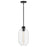 Lark Greer 1 Light Small Pendant, Black/Clear - 83657BK