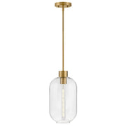 Lark Greer 1 Light Small Pendant, Lacquered Brass/Clear - 83657LCB