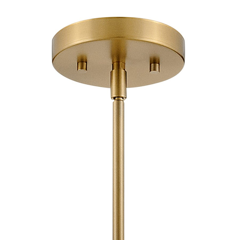Lark Greer 1 Light Small Pendant, Lacquered Brass/Clear