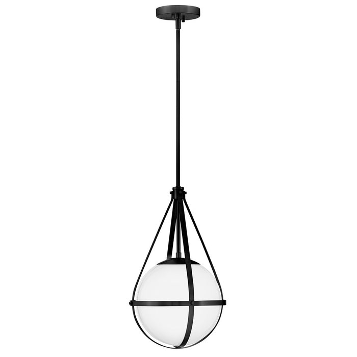 Lark Colby 1 Light 11" Pendant, Black/Cased Opal