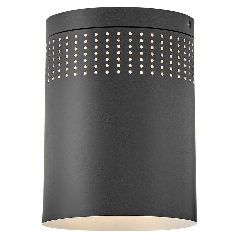 Lark Casey 1 Light 7.5" Flush Mount, Black - 83681BK