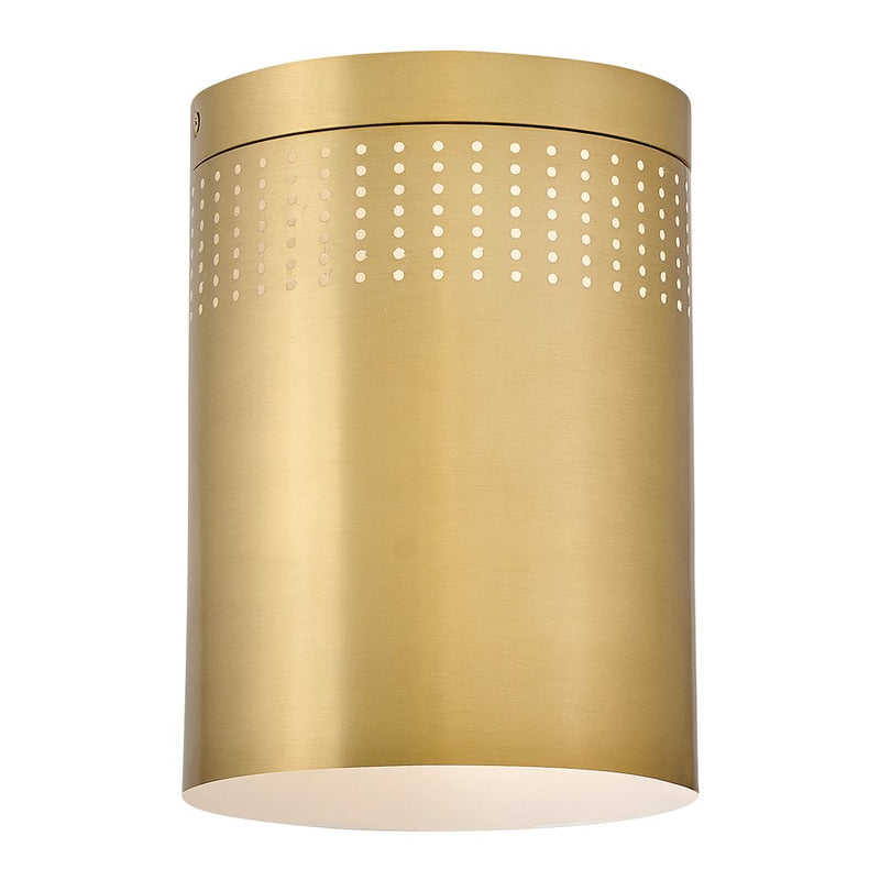 Lark Casey 1 Light 7.5" Flush Mount, Lacquered Brass