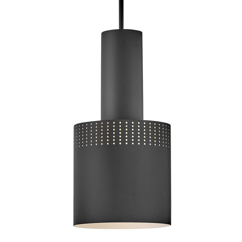 Lark Casey 9in 1-Light Pendant | Modern Black Steel | Kitchen Island & Dining Room | 9 x 9 x 18 in | Model 83687BK