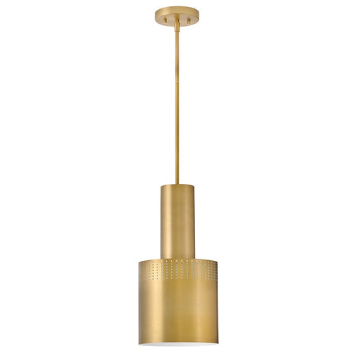 Lark Casey 1 Light 9" Pendant, Lacquered Brass