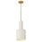 Lark Casey 1 Light 9" Pendant, Lacquered Brass/Satin Off White