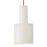 Lark Casey 1 Light 9" Pendant, Lacquered Brass/Satin Off White