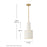 Lark Casey 1 Light 9" Pendant, Lacquered Brass/Satin Off White