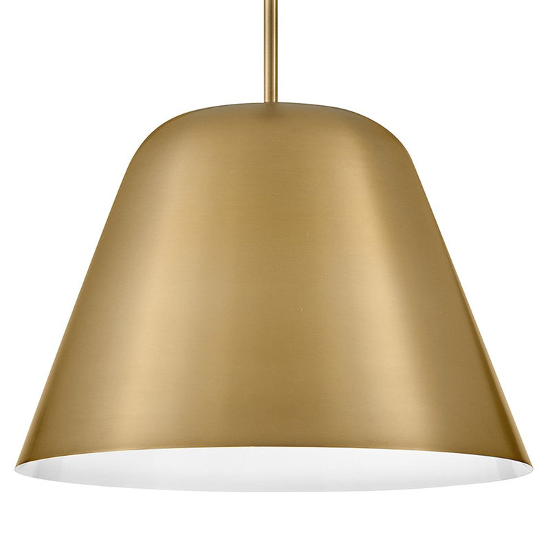 Lark Madi 1 Light Large Pendant, Lacquered Brass