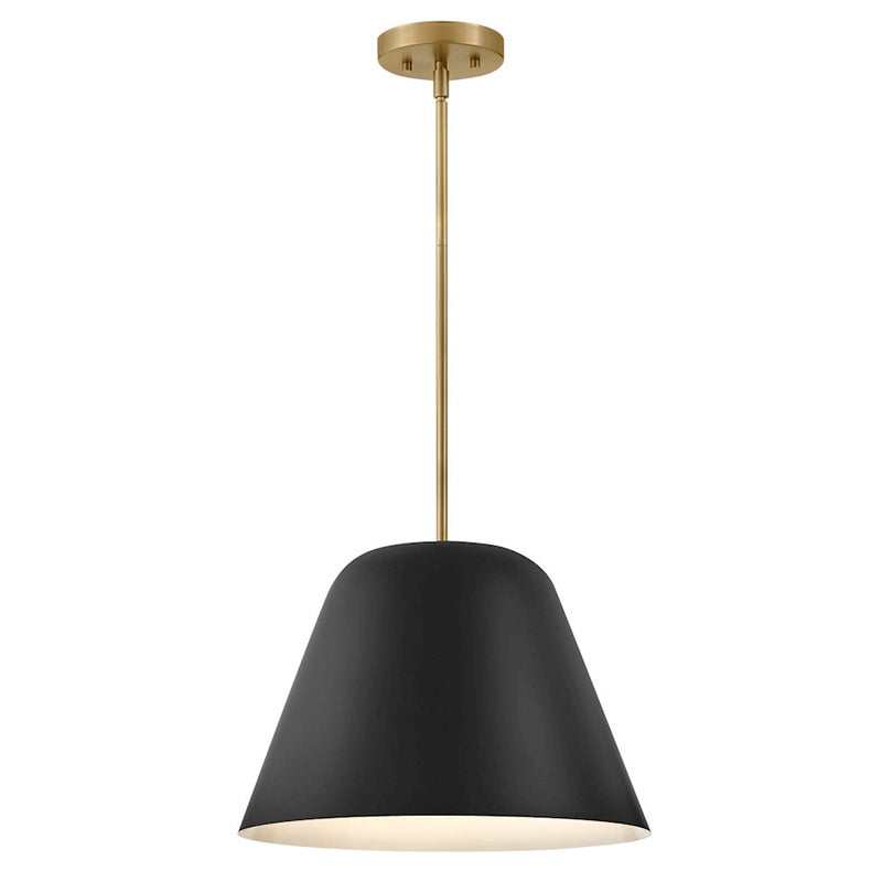 Lark Madi 16in 1-Light Pendant | Modern Lacquered Brass Steel | Kitchen Island & Dining Room | 16 x 16 x 11 in | Model 83707LCB-BK