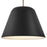 Lark Madi 1 Light Large Pendant, Lacquered Brass/Black