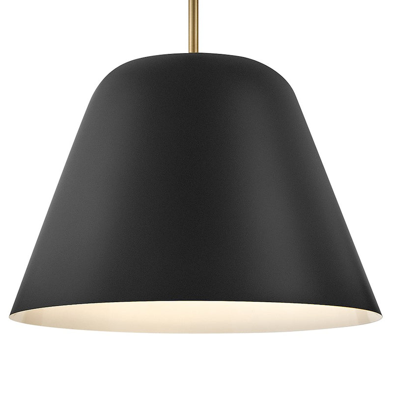 Lark Madi 16in 1-Light Pendant | Modern Lacquered Brass Steel | Kitchen Island & Dining Room | 16 x 16 x 11 in | Model 83707LCB-BK