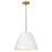 Lark Madi 1 Light Large Pendant, Lacquered Brass/Matte White - 83707LCB-MW