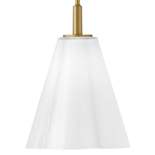 Lark Honey 1 Light Small Pendant, Lacquered Brass/Cased Opal - 83717LCB