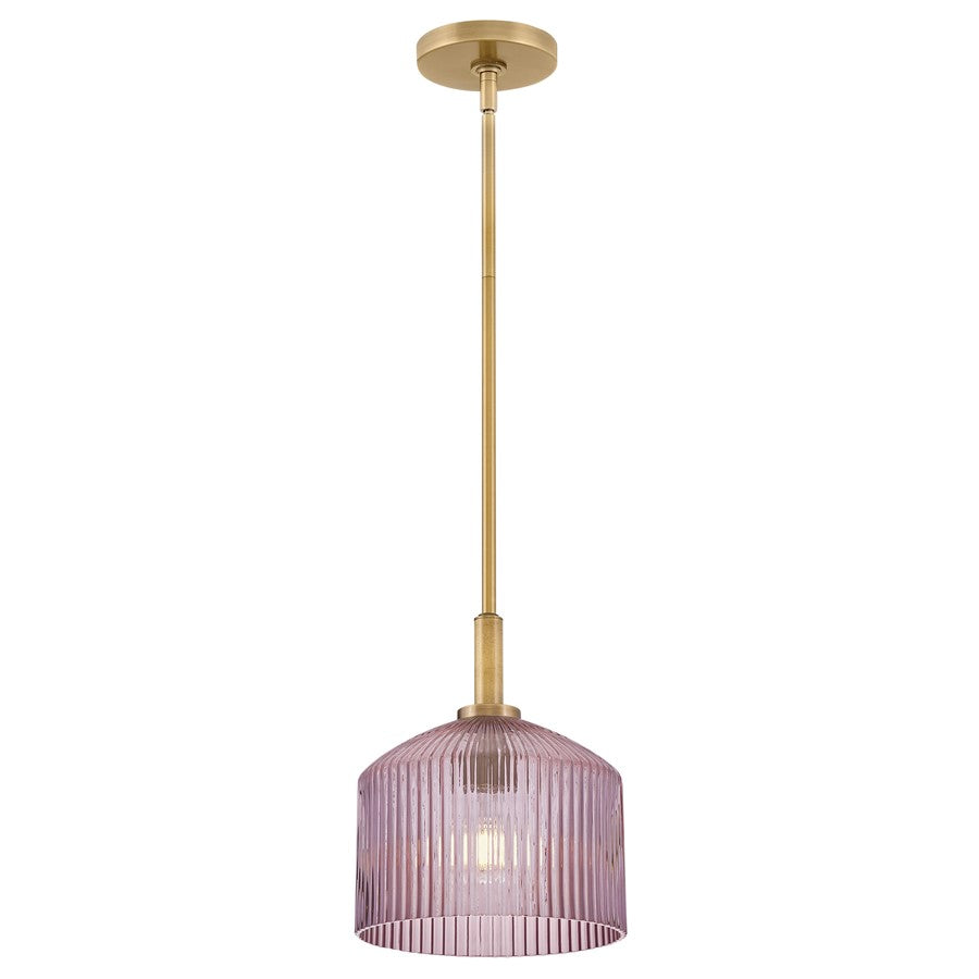 Lark Lisette 1 Light Small Pendant, Lacquered Brass/Rose - 83727LCB-RO