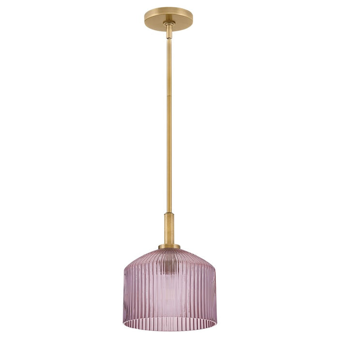 Lark Lisette 1 Light Small Pendant, Lacquered Brass/Rose