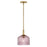 Lark Lisette 1 Light Small Pendant, Lacquered Brass/Rose