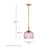Lark Lisette 1 Light Small Pendant, Lacquered Brass/Rose