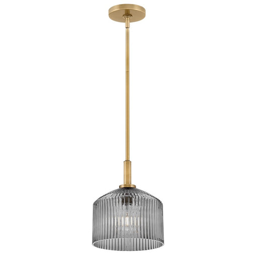 Lark Lisette 1 Light Small Pendant, Lacquered Brass/Smoke - 83727LCB-SM