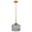 Lark Lisette 1 Light Small Pendant, Lacquered Brass/Smoke