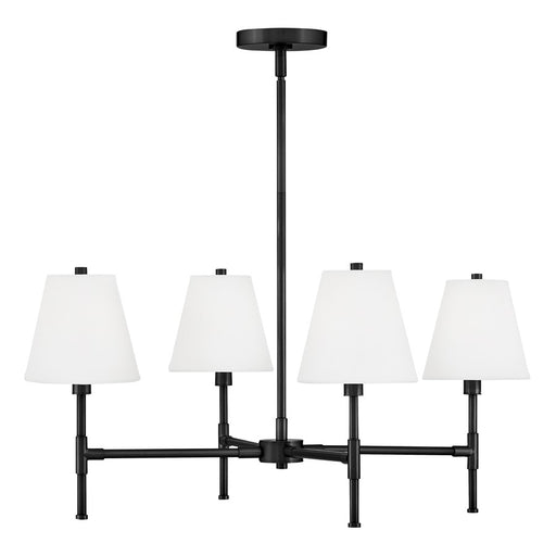 Lark Beale 4 Light 28" Single Tier Chandelier, Black - 83774BK