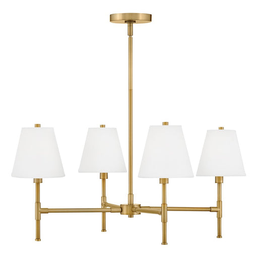 Lark Beale 4 Light 28" Single Tier Chandelier, Lacquered Brass - 83774LCB