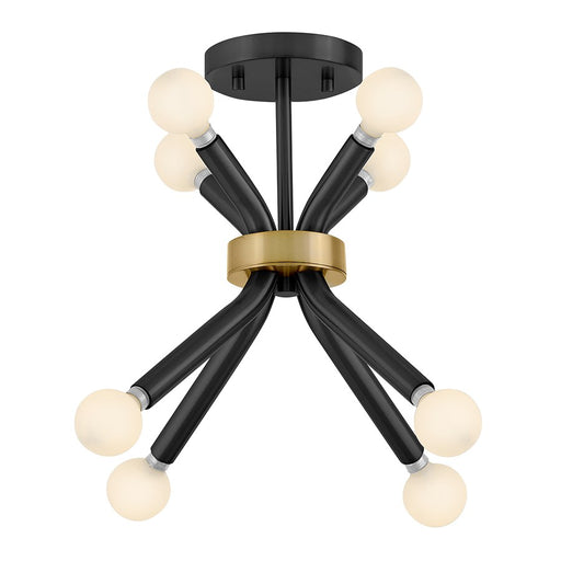 Lark Axton 8 Light 12" Convertible Pendant, Black - 83853BK