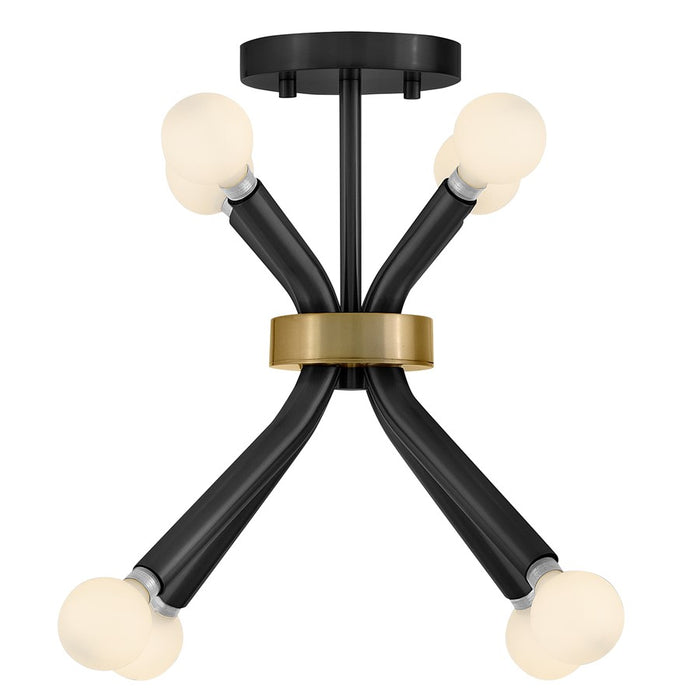 Lark Axton 8 Light 12" Convertible Pendant, Black