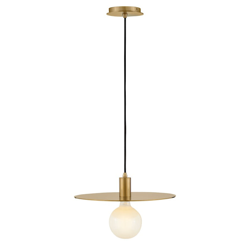 Lark Lulu 1 Light Medium Pendant, Lacquered Brass