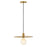 Lark Lulu 1 Light Medium Pendant, Lacquered Brass