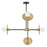 Lark Lulu 4 Light Medium Chandelier, Lacquered Brass