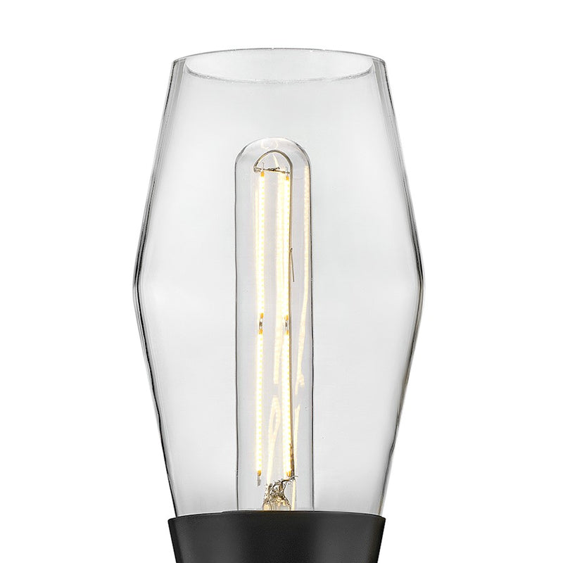 Lark Livie 2 Light Large Sconce, Black/Clear