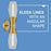 Lark Livie 2 Light Large Sconce, Lacquered Brass/Clear