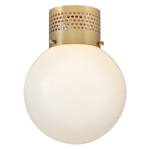 Lark Taj 1 Light 10" Flush Mount, Lacquered Brass/Cased Opal - 84221LCB