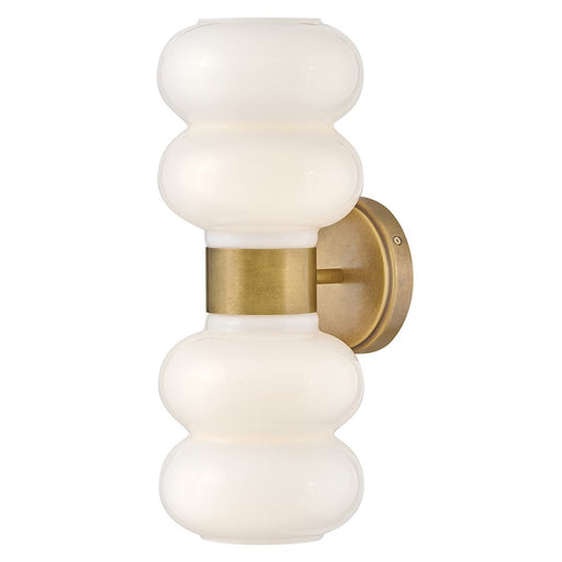 Lark Nadia 2 Light 8" Sconce, Lacquered Brass/Cased Opal - 84250LCB