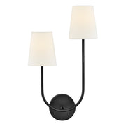 Lark Cora 2 Light 7" Sconce, Black - 84260BK