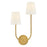 Lark Cora 2 Light Sconce, Lacquered Brass - 84260LCB
