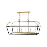 Lark Tate 6 Light 18" Linear Chandelier, Black - 84275BK-LCB