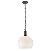 Lark Rivi 1 Light 13" Pendant, Black/Cased Opal - 84287BK