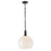 Lark Rivi 1 Light 13" Pendant, Black/Cased Opal - 84287BK