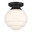 Lark Penny 1 Light Extra Small Flush Mount, Black/Etched Opal - 84321BK