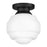 Lark Penny 1 Light Extra Small Flush Mount, Black/Etched Opal