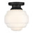 Lark Penny 1 Light Extra Small Flush Mount, Black/Etched Opal