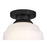 Lark Penny 1 Light Extra Small Flush Mount, Black/Etched Opal